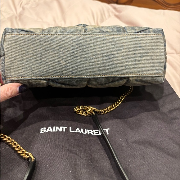 YSL TOY LOU LOU PUFFER IN DENIM - Yves saint laurent - Picture 8 of 11